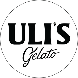 Logo of Uli's Gelato in a circle